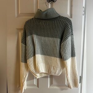 Waffle Knit Turtleneck